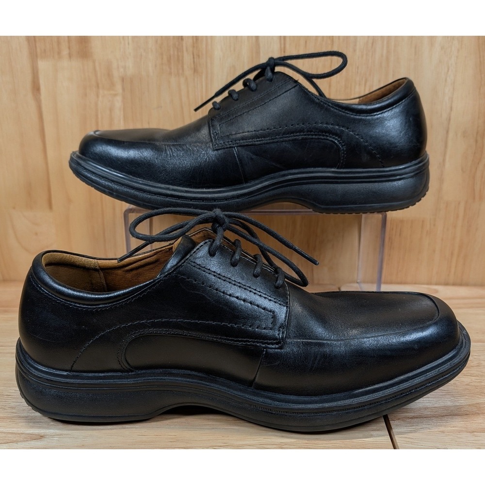 Dr. Comfort Classic 8410 Mens Black Leather Lace Up Dress Shoes Size 8XW Wide
